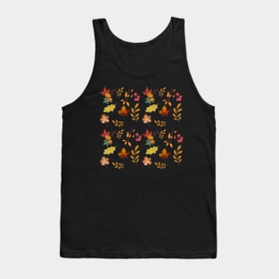 Fall Autumn Leaves Pattern Tank Top